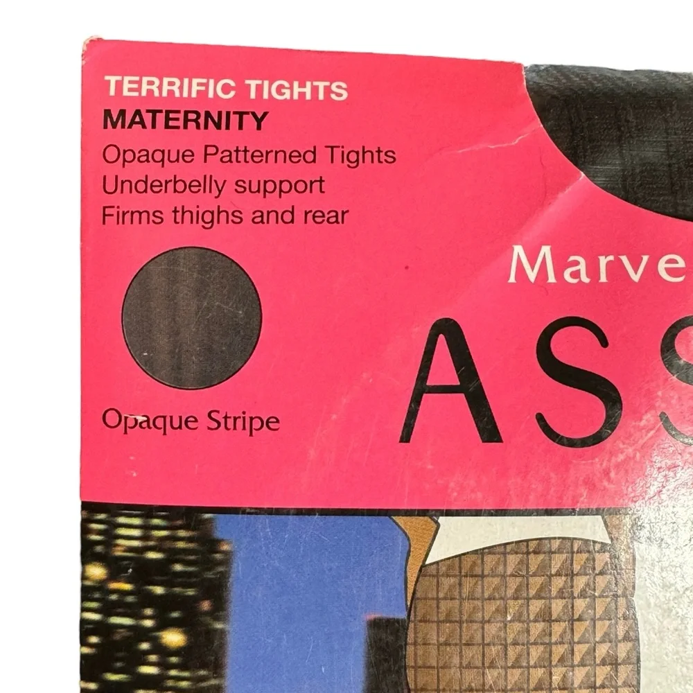 Spanx Assets Marvelous Mama Terrific Tights‎ Maternity Opaque Stripe Black